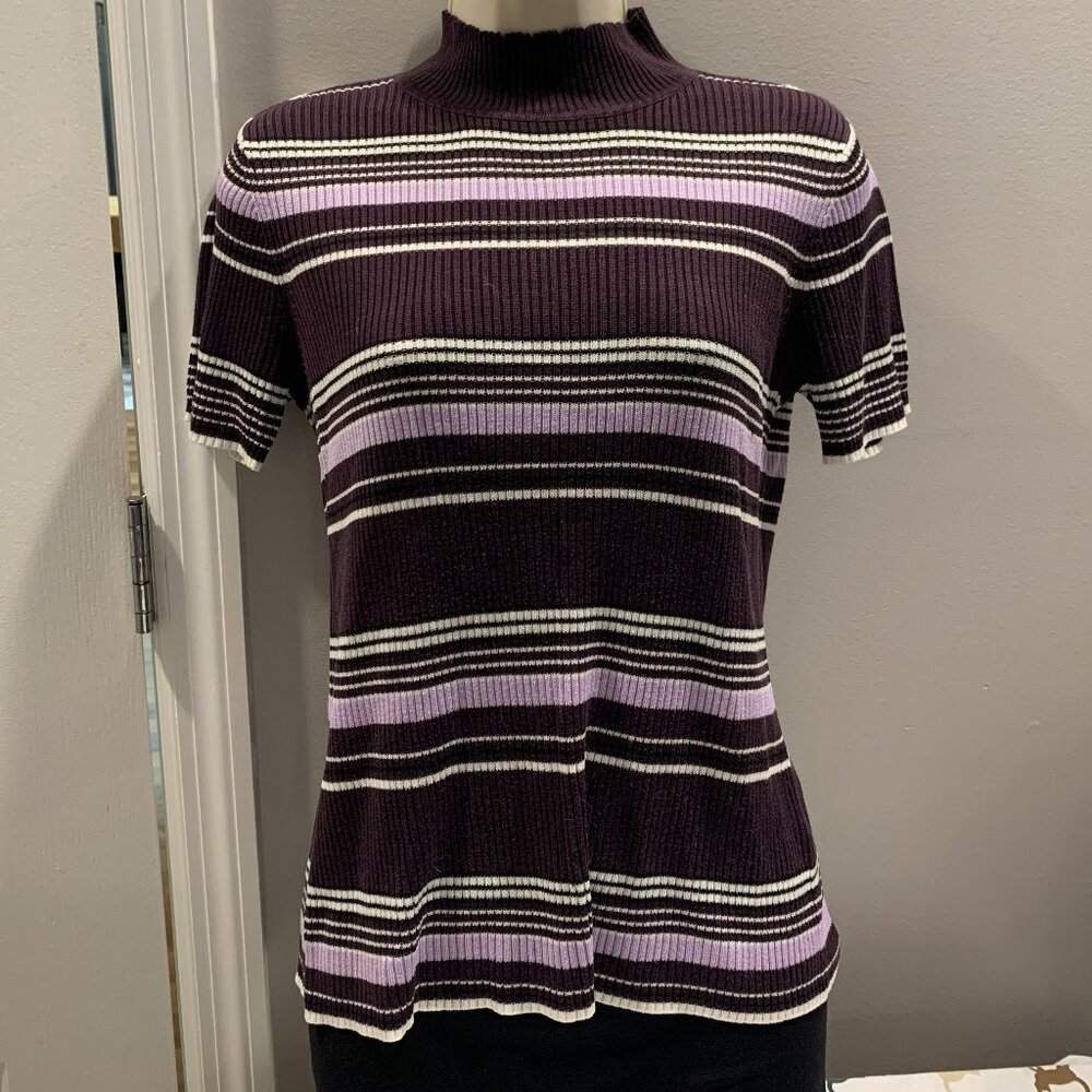 Sag Harbor Petite Short Sleeve Knit